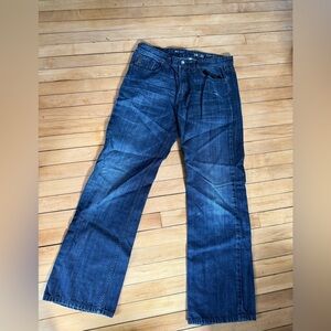 Marc Ecko cut & sew deadly threads but cut blue jeans